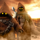 Illustration for article titled Glowing Eyes and Tiny Cloaks Make These Detailed Jawa Figures Perfect